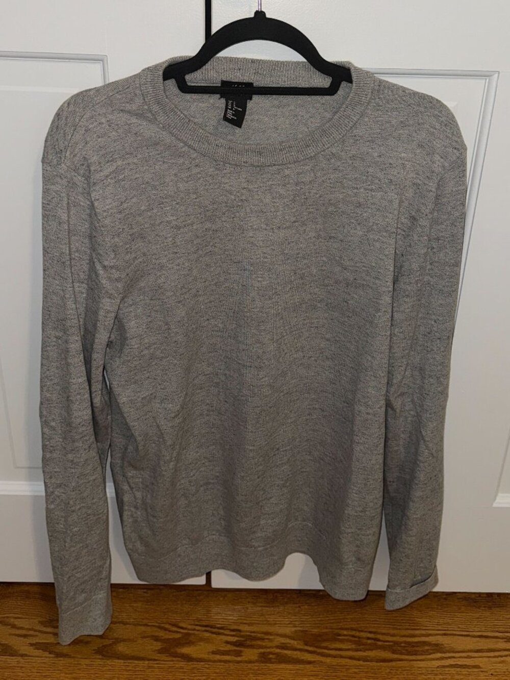 H&M Men's Gray Heather Crewneck Pullover Sweater 100% Cotton Size M